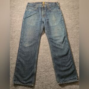 Carhartt Relaxed Fleece Lined Distressed Jeans Size 34x30